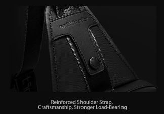 Arctic Hunter XB00121 Waterproof Anti Theft Single Shoulder Sling Crossbody Bag with USB Charging Port - Black - Image 3